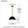 7_Marley 1-Light Weathered Brass Mini Pendant Light more views
