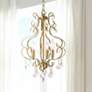 Thumbnail1 of Marley 13" Wide Gold Metal and Crystal 3-Light Chandelier
