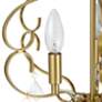 Marley 13" Wide Gold Metal and Crystal 3-Light Chandelier