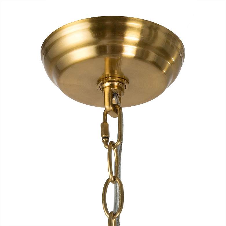 Image 6 Marley 13" Wide Gold Metal and Crystal 3-Light Chandelier more views