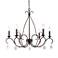 Marley 28" Wide Crystal and Rust Finish 6-Light Candle Chandelier