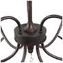 2_Marley 28" Wide Crystal and Rust Finish 6-Light Candle Chandelier more views