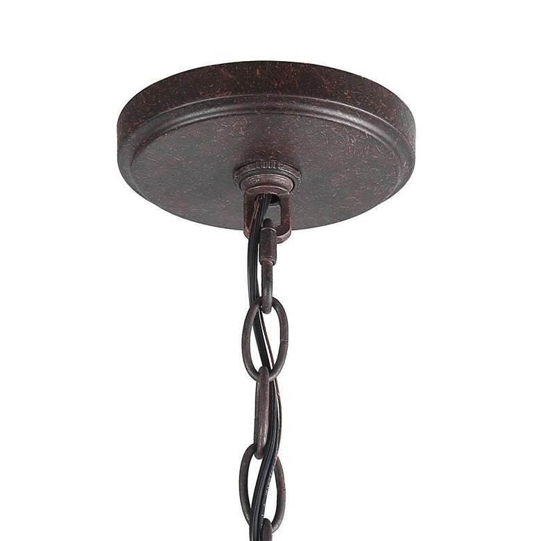 Image 6 Marley 28" Wide Crystal and Rust Finish 6-Light Candle Chandelier more views
