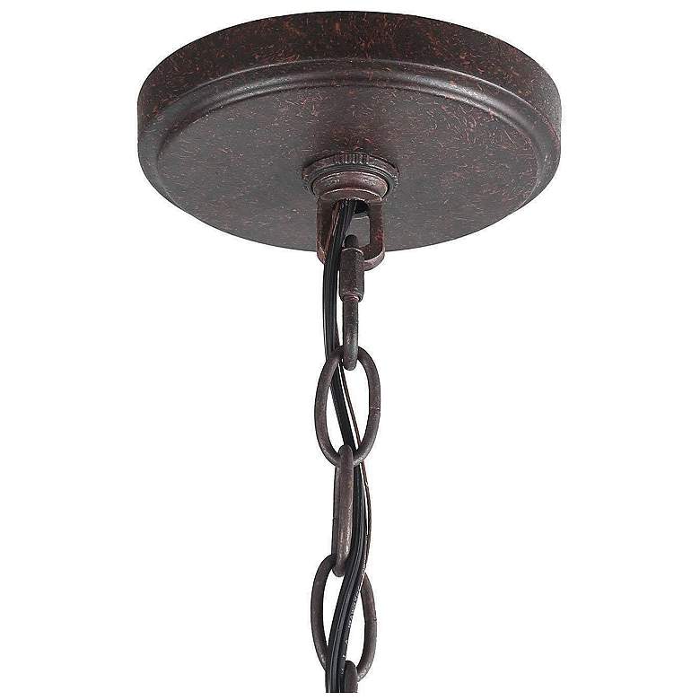Image 7 Marley 28" Wide Crystal and Rust Finish 6-Light Candle Chandelier more views