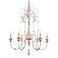 Marley 29" Wide Distressed Gray-White 6-Light Chandelier