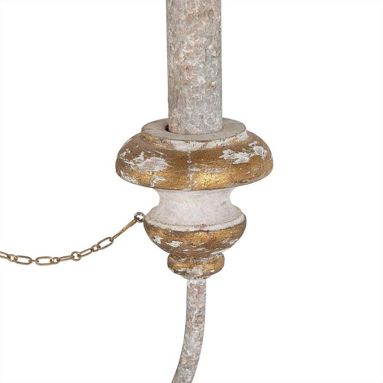 Image 3 Marley 29" Wide Distressed Gray-White 6-Light Chandelier more views