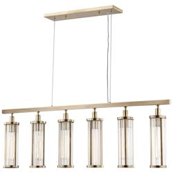 Marley 46 1/2&quot; Wide Aged Brass Kitchen Island Light Pendant