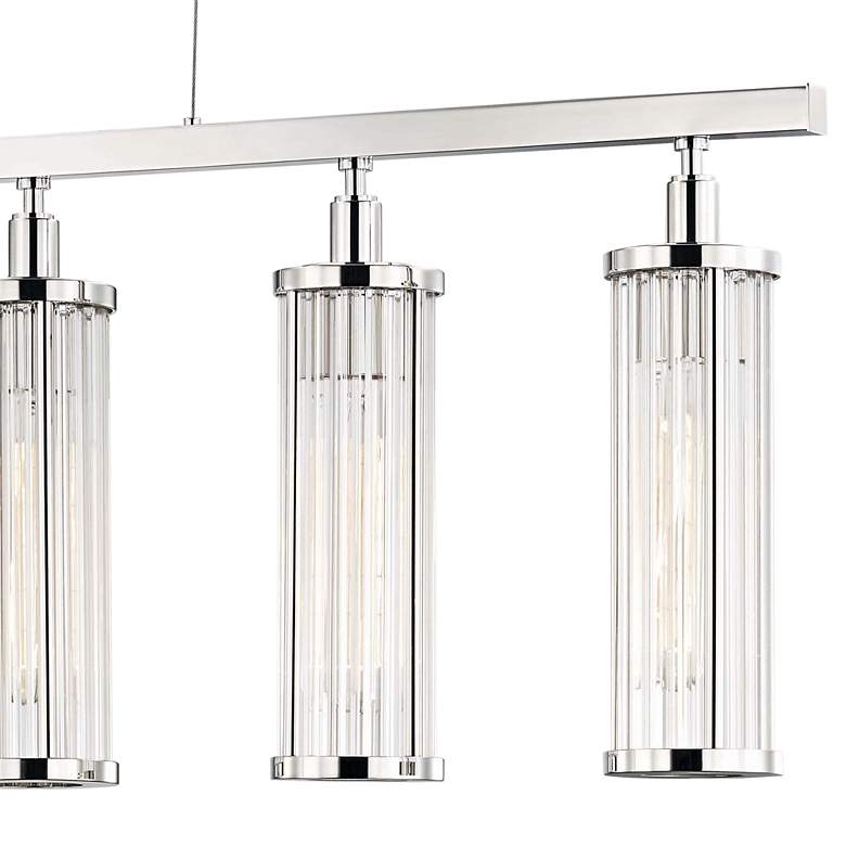 Image 2 Marley 46 1/2"W Polished Nickel Kitchen Island Light Pendant more views