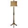 Marley Antique Distressed Taupe Candlestick Floor Lamp