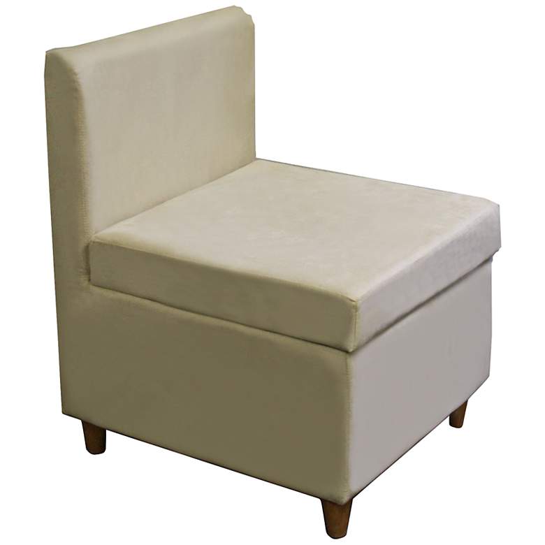 Image 1 Marley Beige Upholstered Storage Accent Chair
