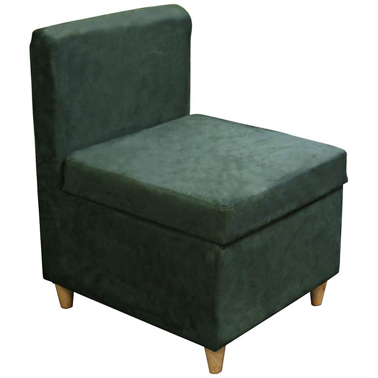 Image 1 Marley Dove Gray Upholstered Storage Accent Chair