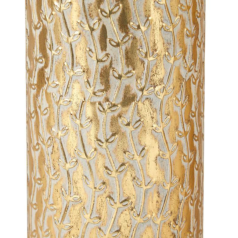 Image 4 Marlis Distressed Metallic Gold Cylinder Bud Vases Set of 3 more views