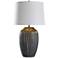 Marloe 35" High Gold Drip Ceramic Table Lamp