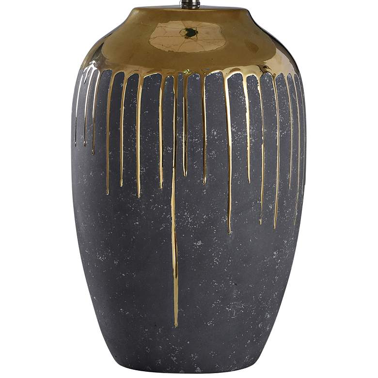 Marloe 35&quot; High Gold Drip Ceramic Table Lamp more views