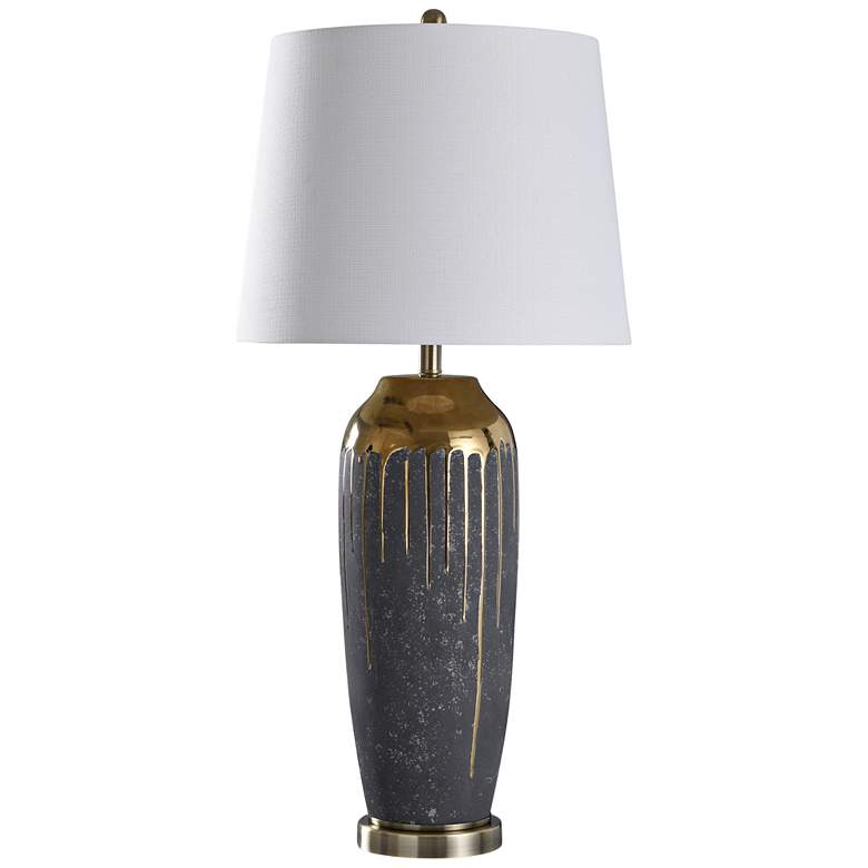 Image 1 Marloe 37" High Gold Drip Ceramic Table Lamp