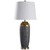 Marloe 37&quot; High Gold Drip Ceramic Table Lamp