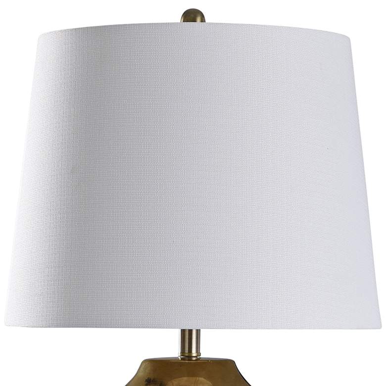 Image 2 Marloe 37 inch High Gold Drip Ceramic Table Lamp more views