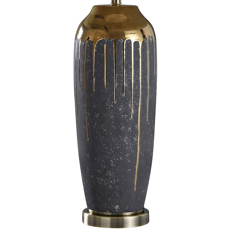 Image 3 Marloe 37" High Gold Drip Ceramic Table Lamp more views