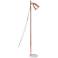 Marlon Shiny Copper with Amber Glass Shade Floor Lamp