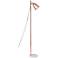Marlon Shiny Copper with Amber Glass Shade Floor Lamp
