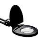 Marlone Black Metal Clamp-On Adjustable LED Magnifier Desk Lamp