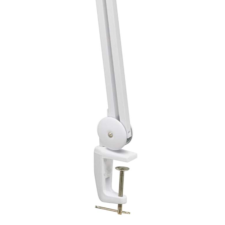 Image 3 Marlone White Metal Clamp-On Modern LED Architect Magnifier Desk Lamp more views
