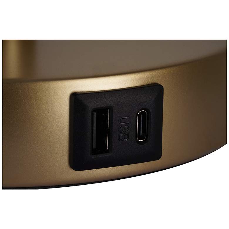 Image 6 Marlow 24" High Antique Brass USB Port Table Lamps Set of 2 more views