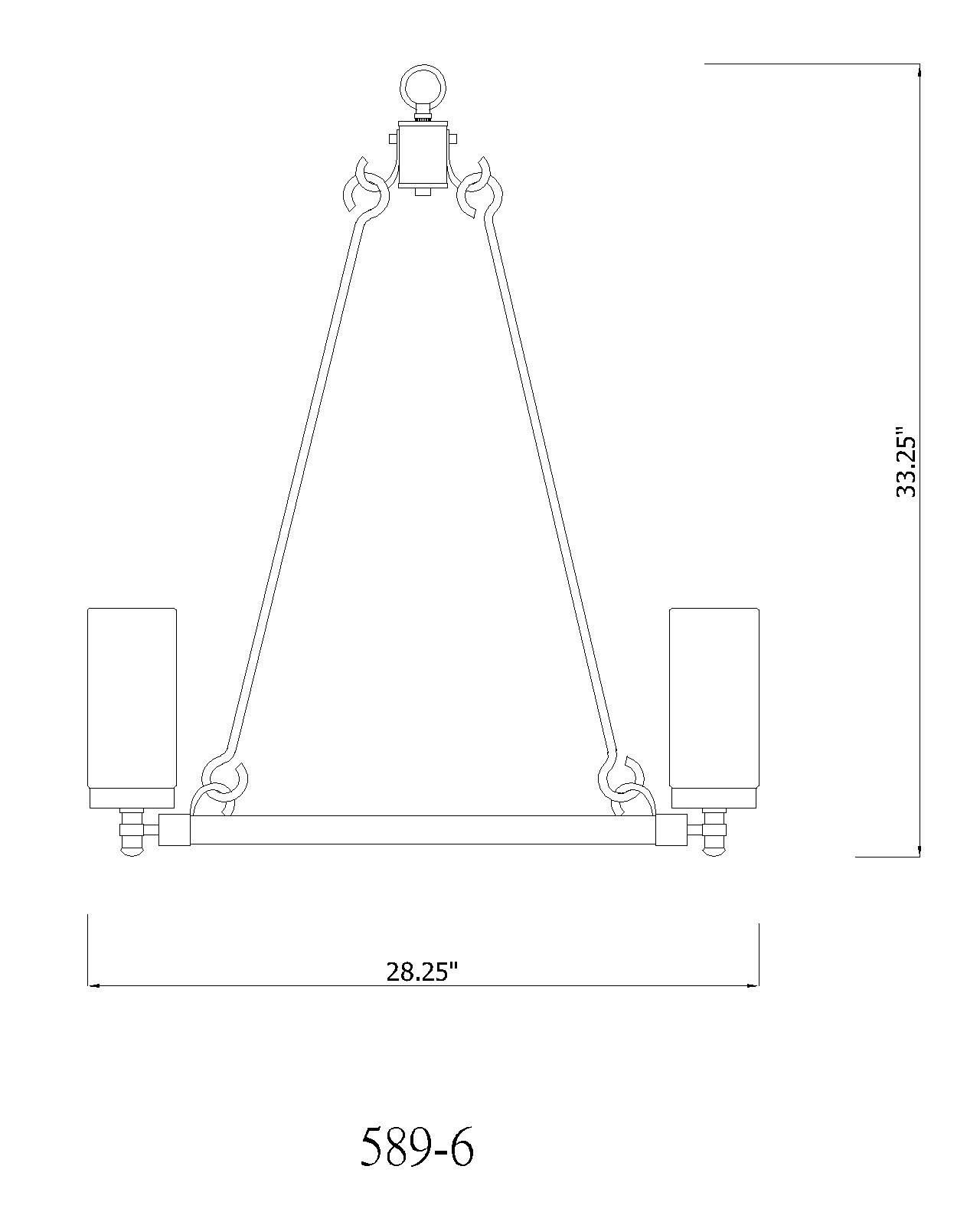 Marlow 27 1/2" Wide Matte Black 6-Light Chandelier