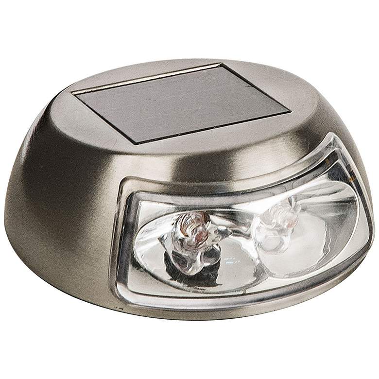 Image 1 Marlow 3 1/2 inch Wide Stainless Steel Mini Solar LED Deck Light
