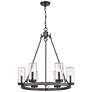 2_Marlow 31"H Ashen Barnboard 6-Light Outdoor Hanging Light
