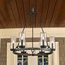 1_Marlow 31"H Ashen Barnboard 6-Light Outdoor Hanging Light