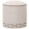 Marlow Ottoman, Performance Bisque French Linen