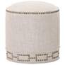 Marlow Ottoman, Performance Bisque French Linen