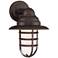 Marlowe 13 1/4" High Bronze Industrial Cage LED Outdoor Wall Light