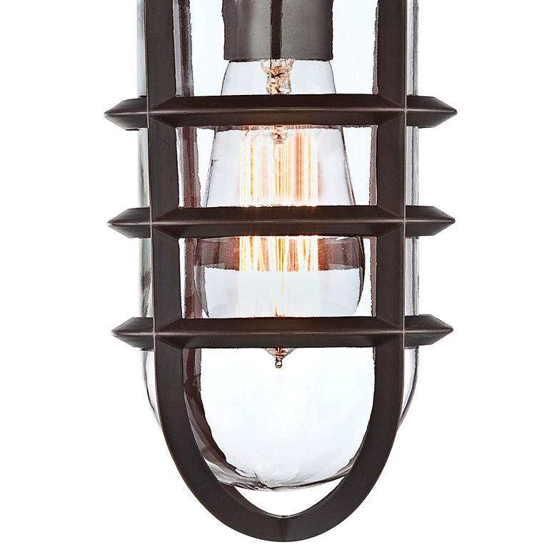 Image 3 Marlowe 13 1/4" High Bronze Metal Cage Outdoor Wall Light Set of 2 more views