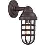 6_Marlowe 13 1/4" High Bronze Metal Cage Outdoor Wall Light Set of 2 more views