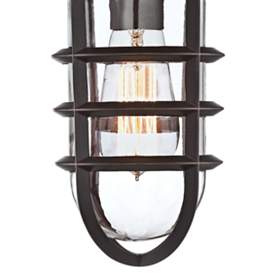 Image3 of Marlowe 13 1/4" High Bronze Metal Cage Outdoor Wall Light more views
