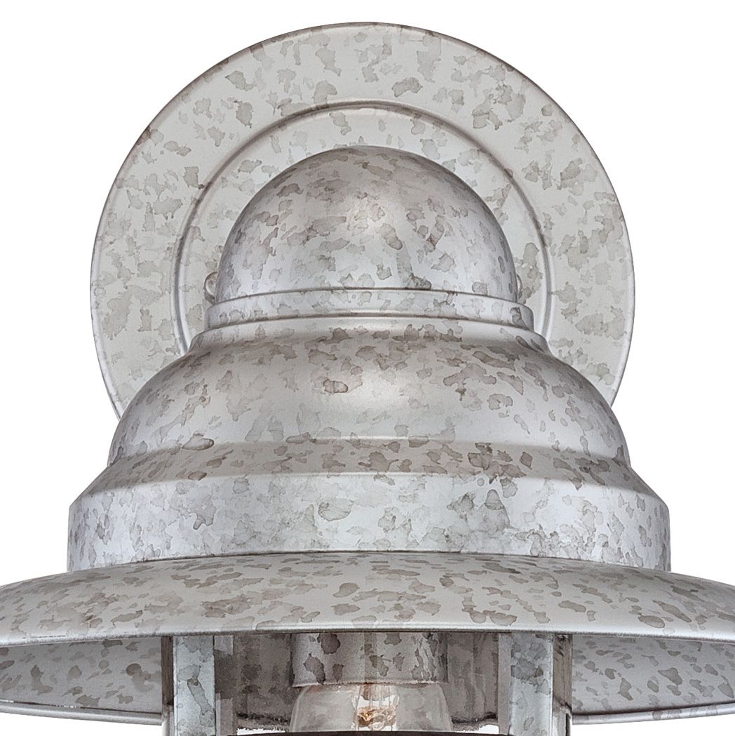 Image 5 Marlowe 13 1/4" High Galvanized Hooded Cage Outdoor Wall Light more views