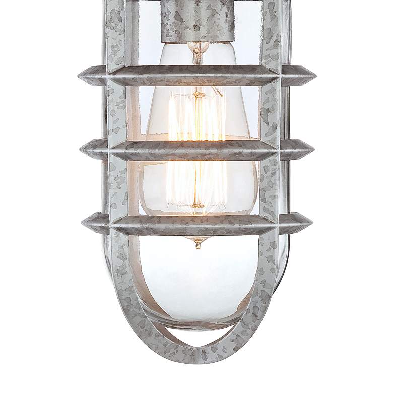Image 3 Marlowe 13 1/4" High Galvanized Steel Outdoor Wall Light Set of 2 more views