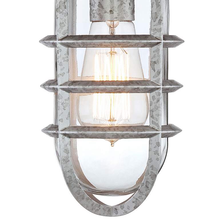 Image 3 Marlowe 13 1/4" High Galvanized Steel Outdoor Wall Light more views