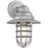 Marlowe 13" High Galvanized Hooded Cage Outdoor Wall Light