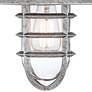 Marlowe 13" High Galvanized Hooded Cage Outdoor Wall Light in scene