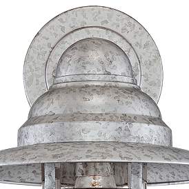 Image5 of Marlowe 13" High Galvanized Hooded Cage Outdoor Wall Light more views