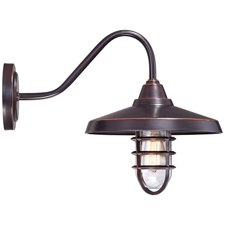 Image 5 Marlowe 16 3/4 inch High Bronze Metal Outdoor Wall Light Set of 2 more views