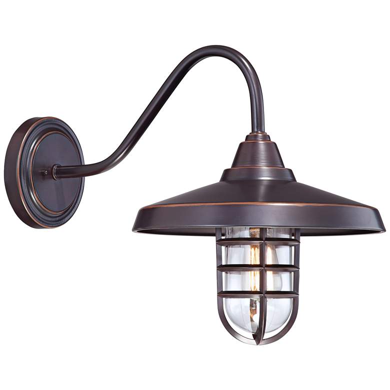 Image 5 Marlowe 16 3/4 inch High Bronze Metal Outdoor Wall Light more views