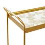 Marlowe 28 1/4"W Polished Gold 2-Shelf Bar Cart with Handles