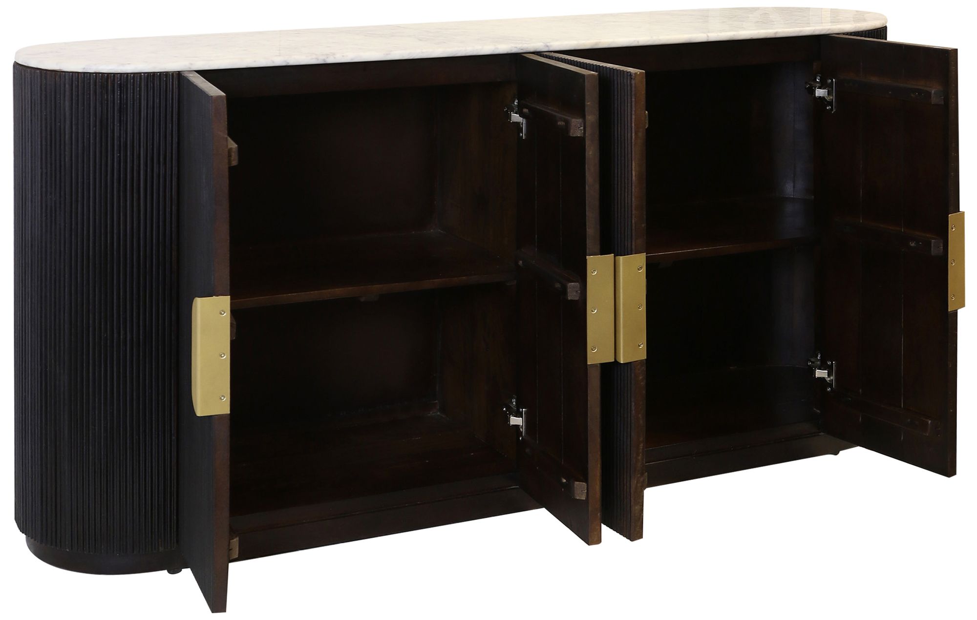 Image 2 Marlowe 67 x 33 Cocoa, White, Gold Sideboard more views
