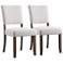 Marlowe Blackbean Gray-Washed Fabric Dining Chairs Set of 2