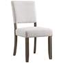 Marlowe Blackbean Gray-Washed Fabric Dining Chairs Set of 2 in scene