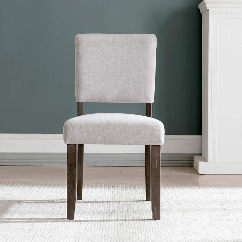Image 7 Marlowe Blackbean Gray-Washed Fabric Dining Chairs Set of 2 more views